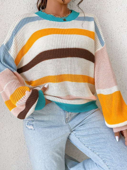 Striped Round Neck Sweater