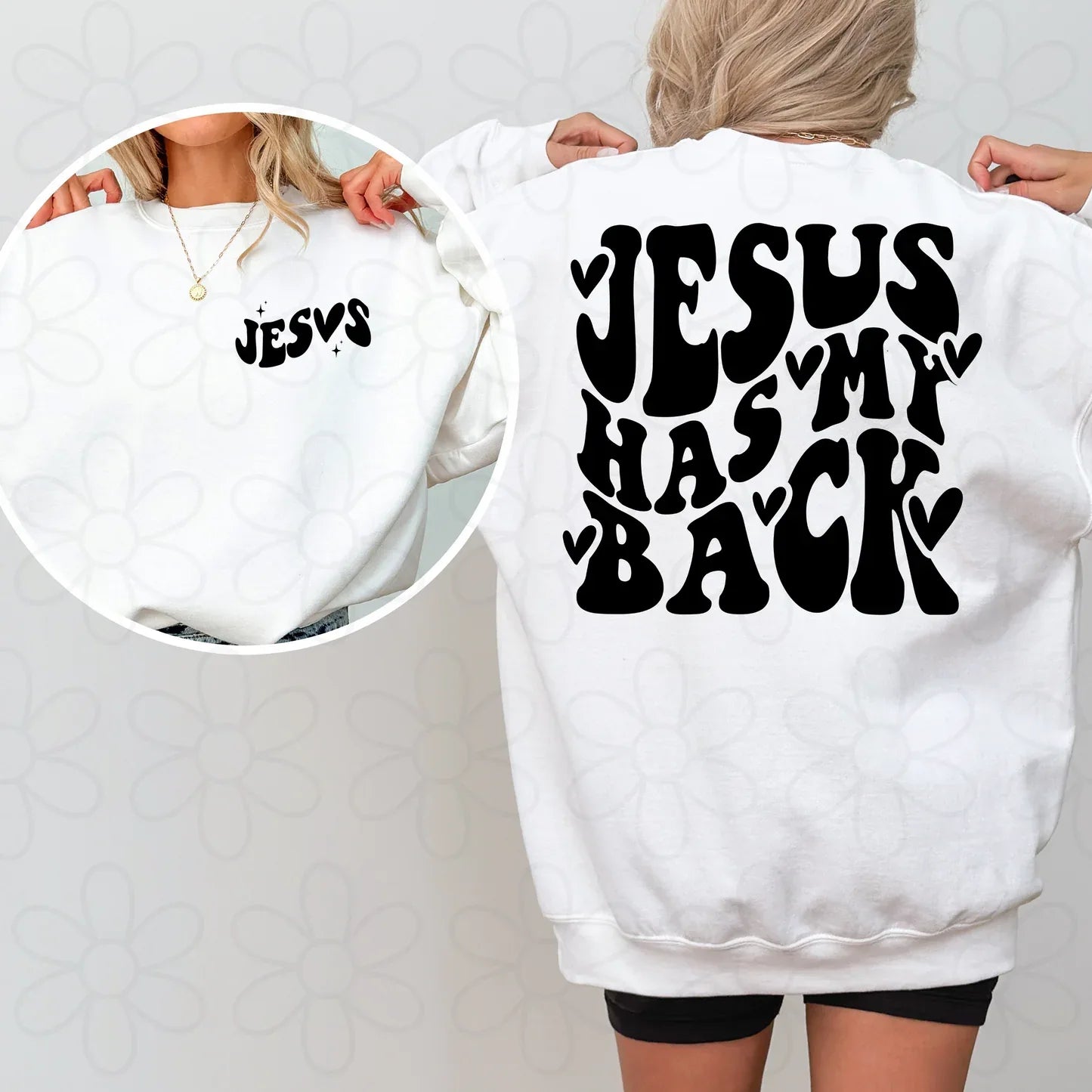 Jesus Has My Back Tee - The Hippie Nest Boutique