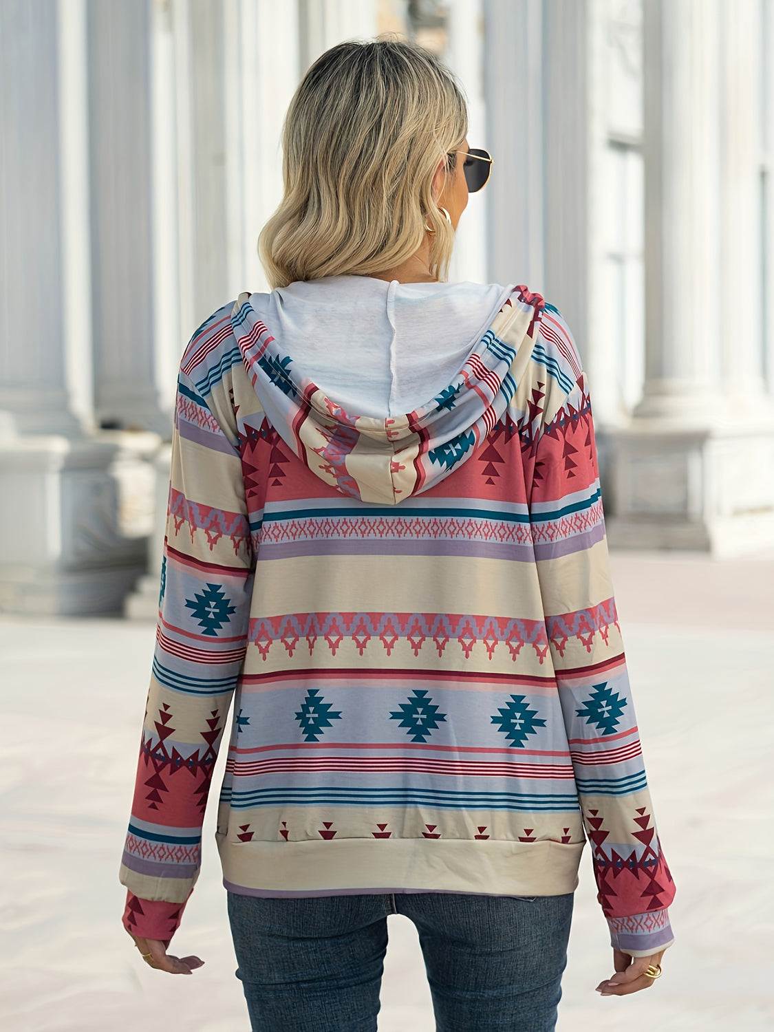 Geometric Hooded Jacket