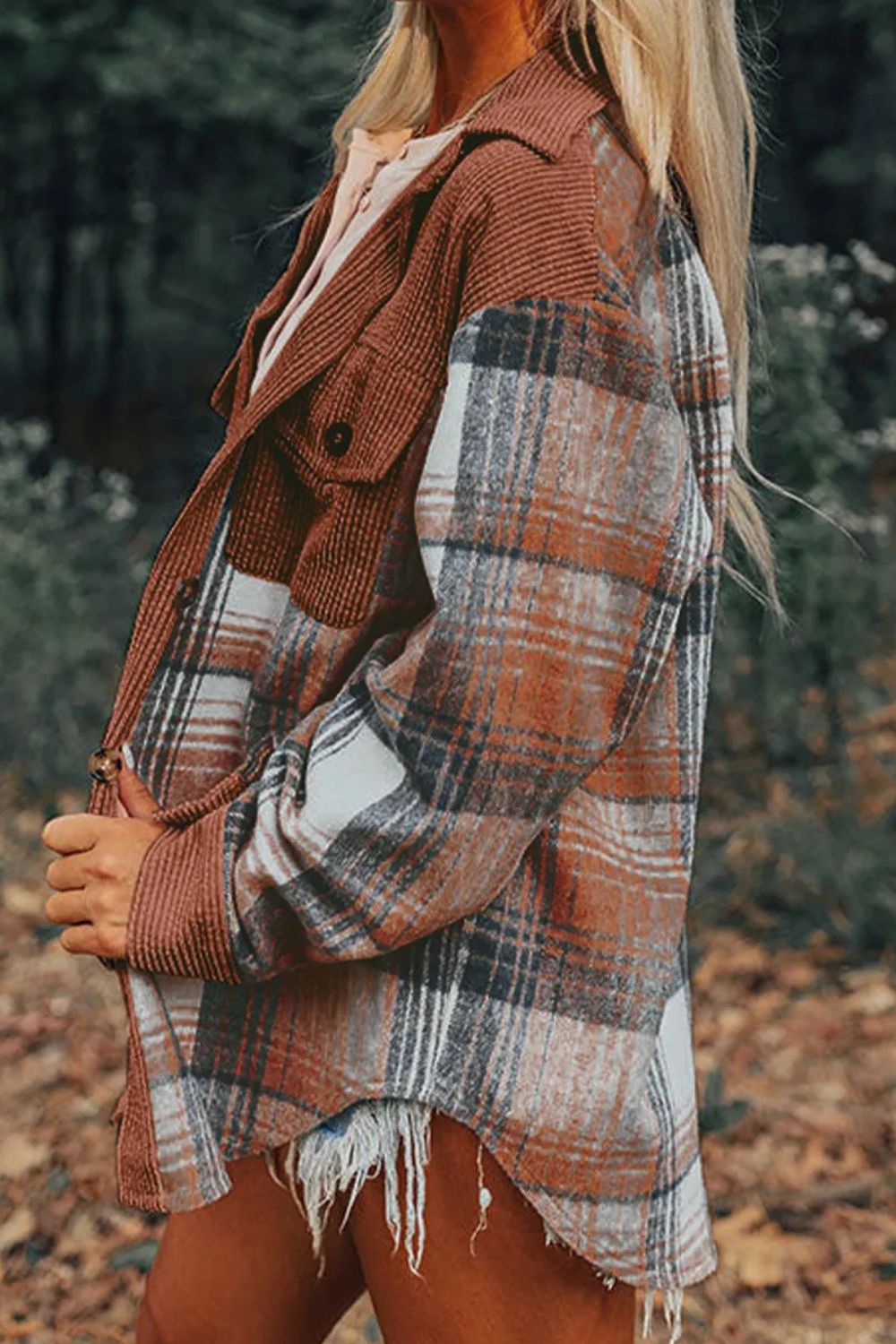 Plaid Long Sleeve Shacket