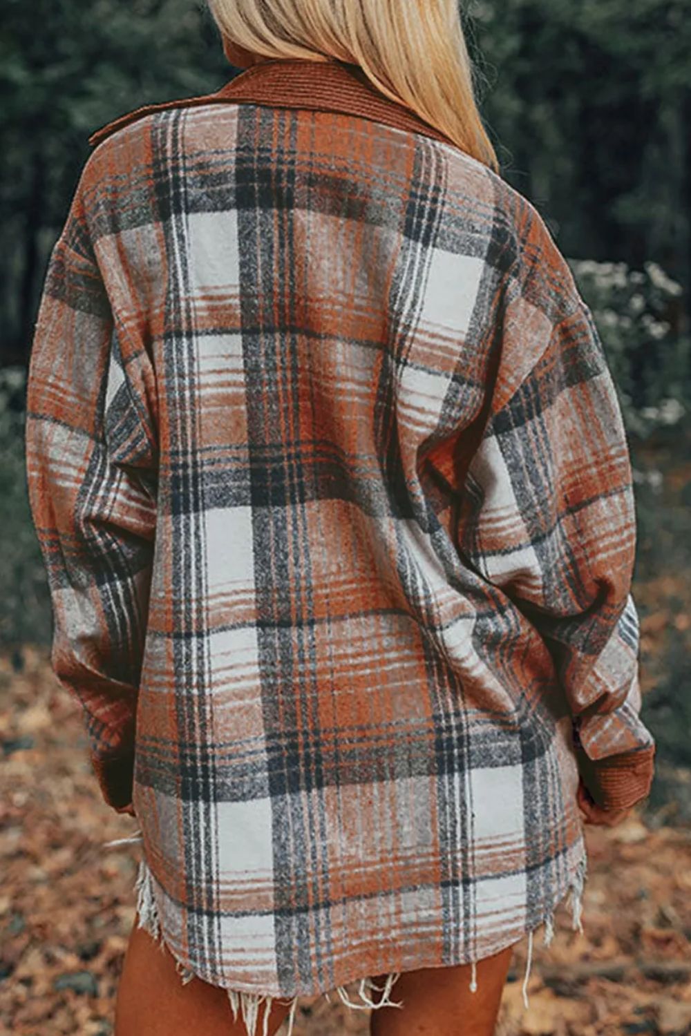 Plaid Long Sleeve Shacket