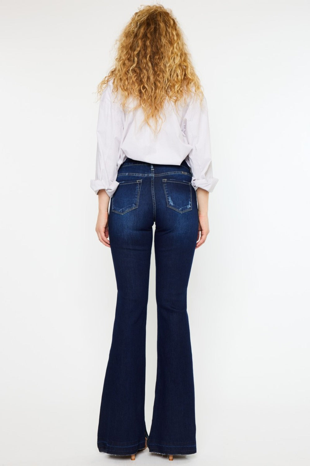 Mid Rise Slim Flare Jeans