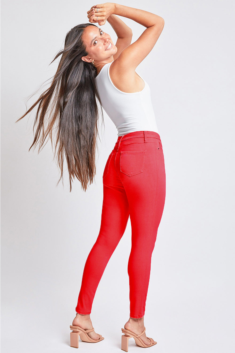 Hyper stretch Mid-Rise Skinny Jeans