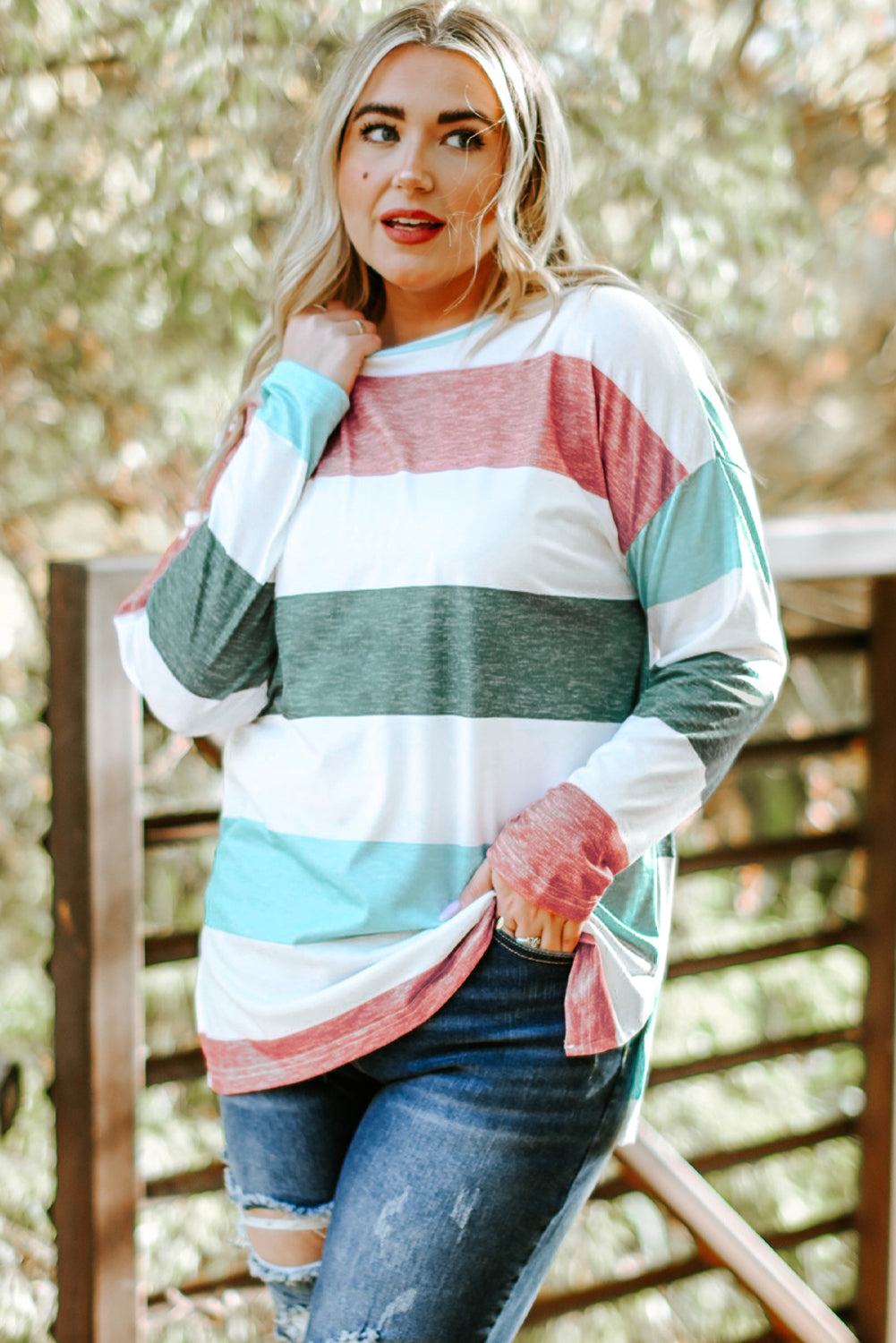 Colorblock Pullover Top