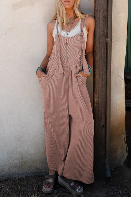 Adjustable Straps Wide Leg Loose Overall