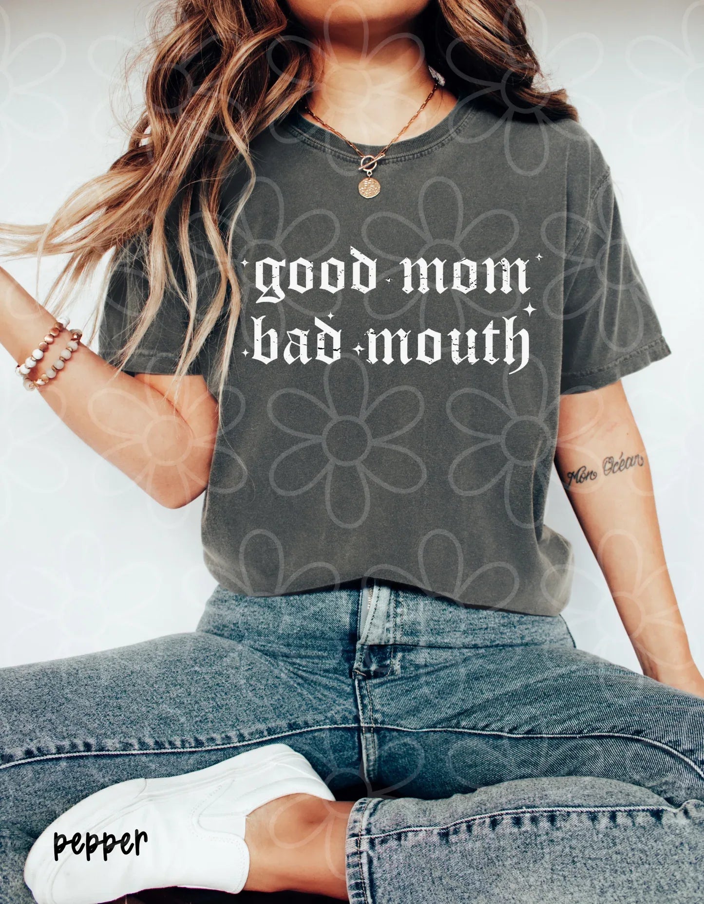 Good Mom Bad Mouth Tee - The Hippie Nest Boutique