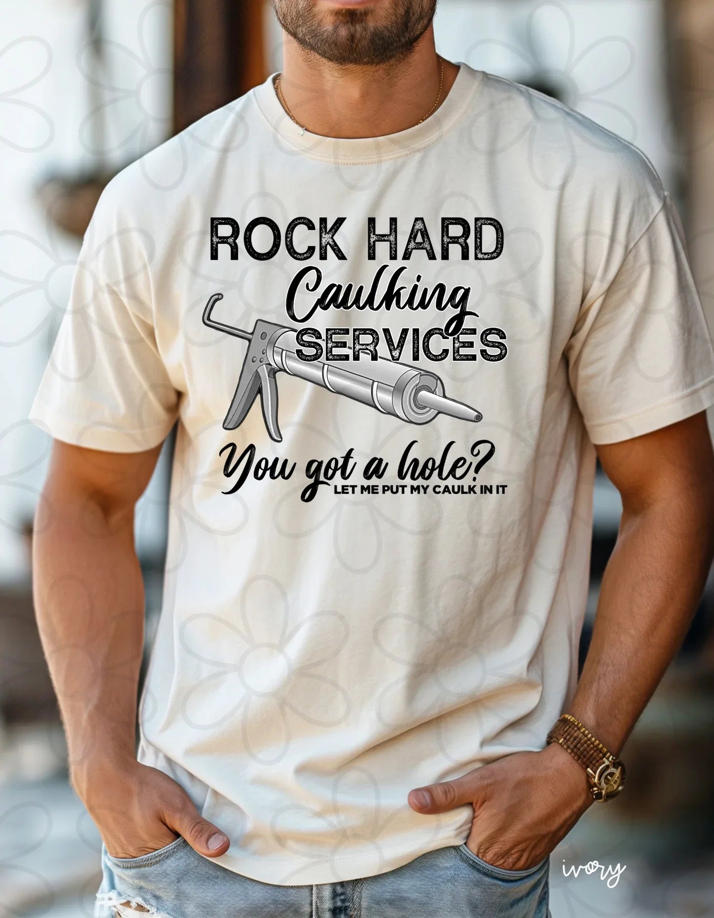Rock Hard Caulking Services Tee - The Hippie Nest Boutique