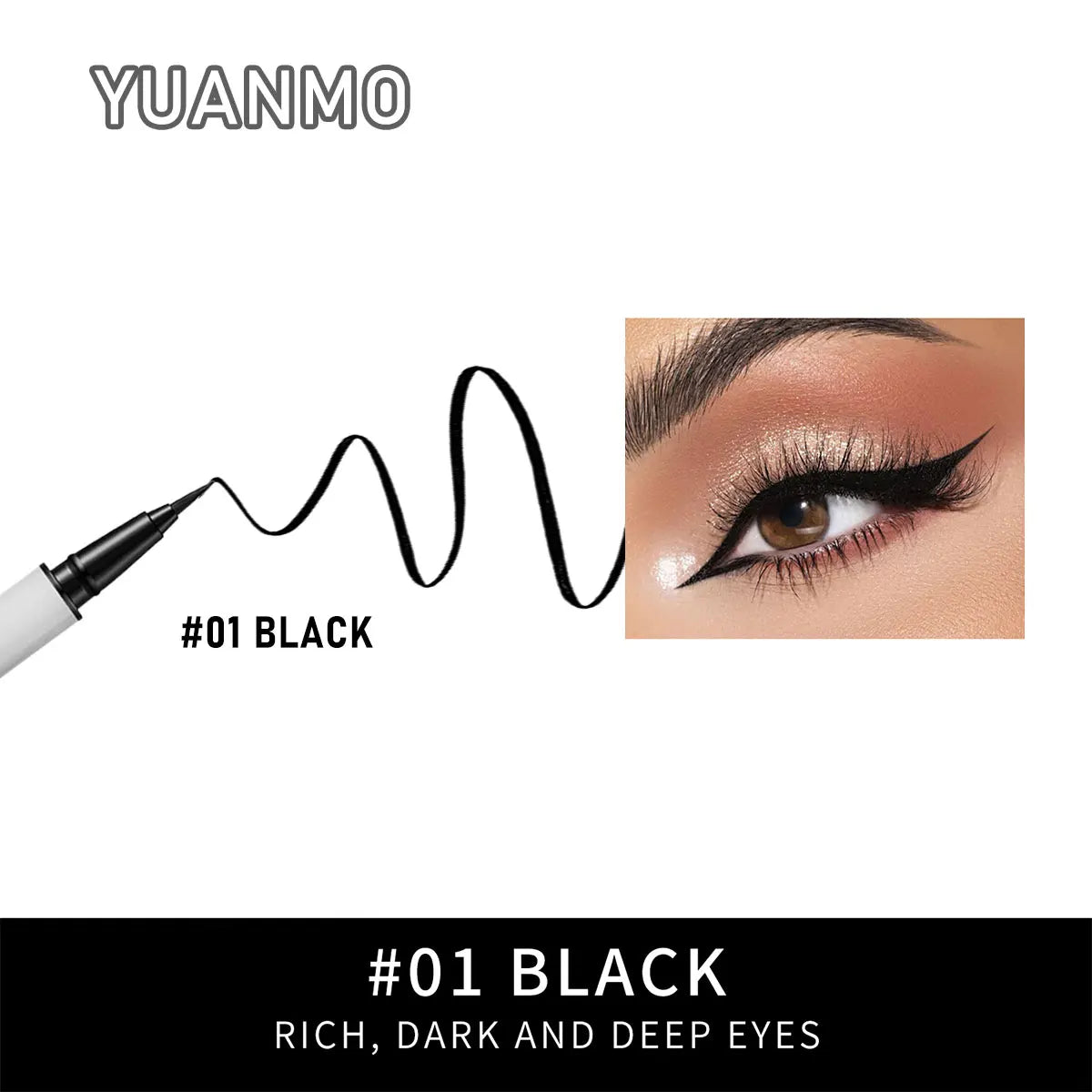 Long-lasting smooth matte finish liquid eyeliner pen