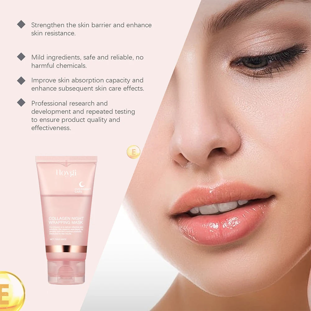 Collagen Peel-off Face Mask Night Wrapping Mask +  Collagen Jelly Cream