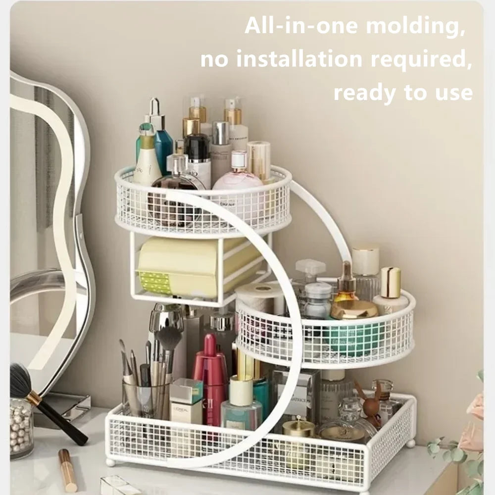 Metal Makeup Storage Rack Cosmetic Organizer 1pc