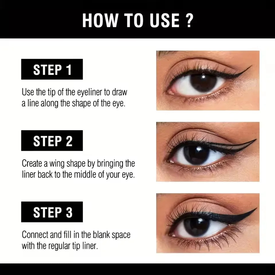 Long-lasting smooth matte finish liquid eyeliner pen