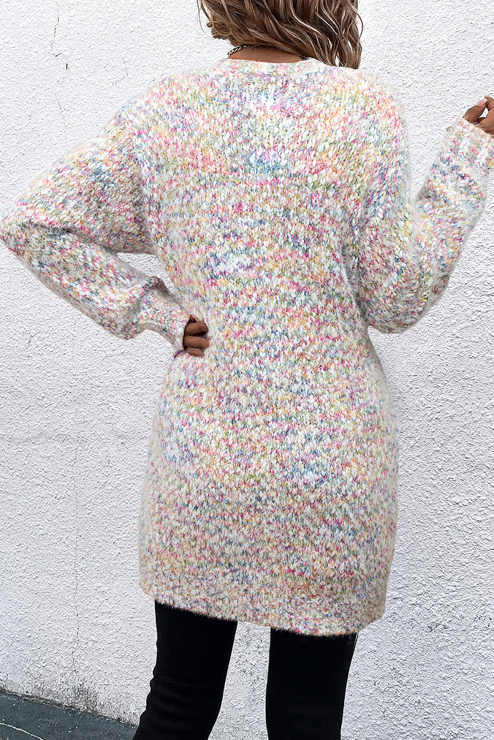 Confetti Open Front Knit Cardigan