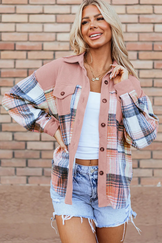 Plaid Long Sleeve Shacket