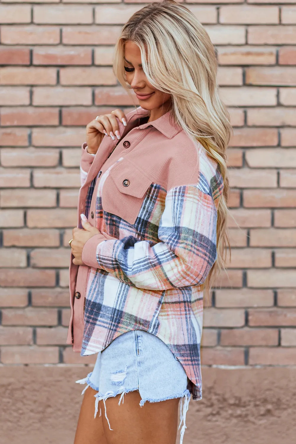 Plaid Long Sleeve Shacket