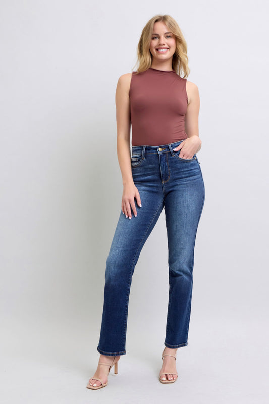 Judy Blue Washed Straight Leg Jeans with Pockets