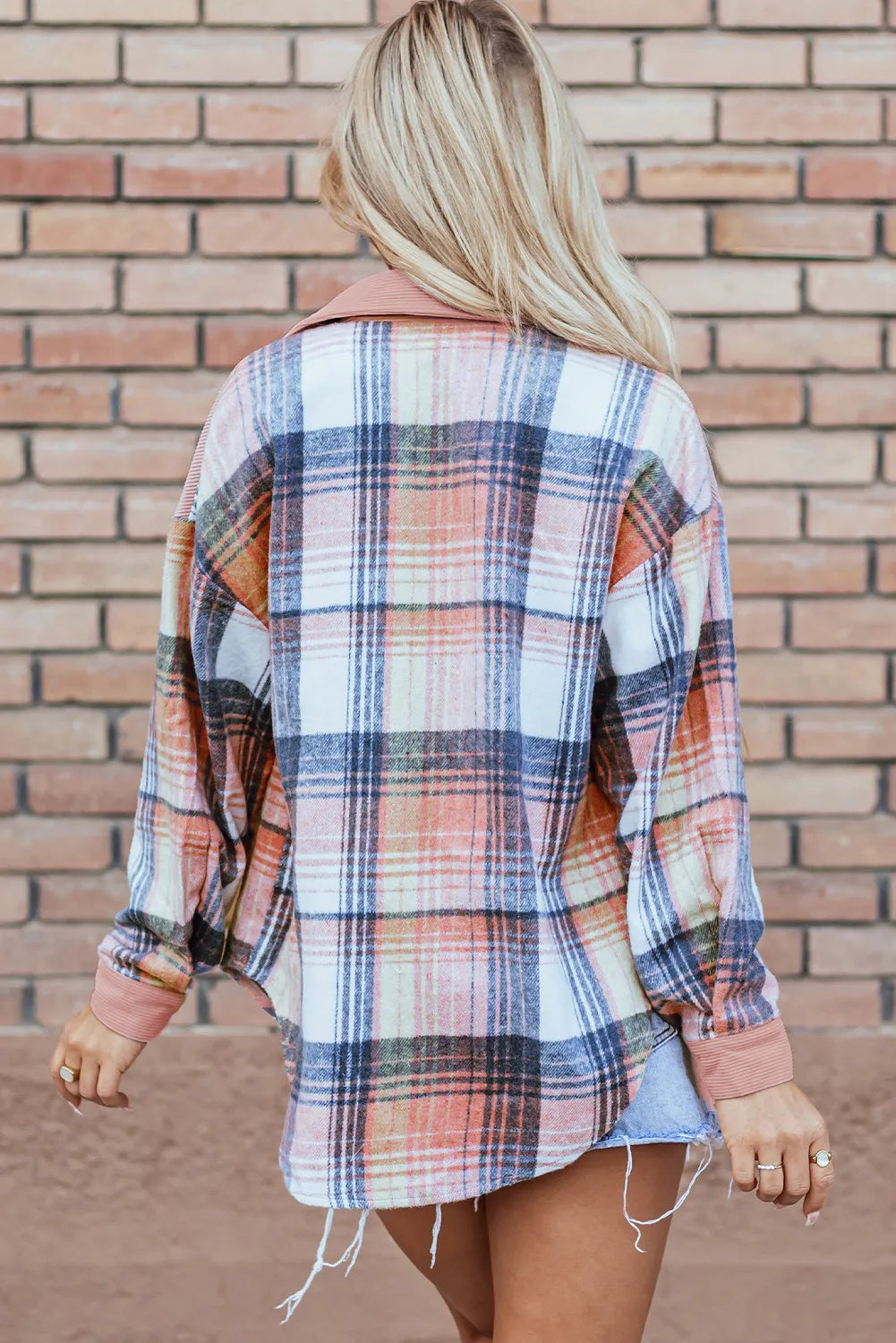 Plaid Long Sleeve Shacket