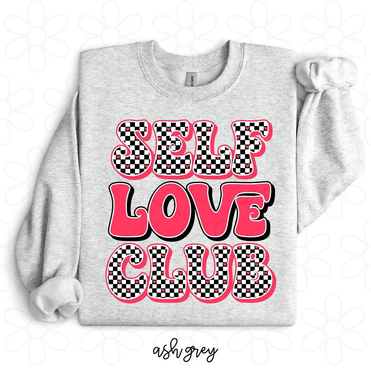 Checkered Self Love Club Tee